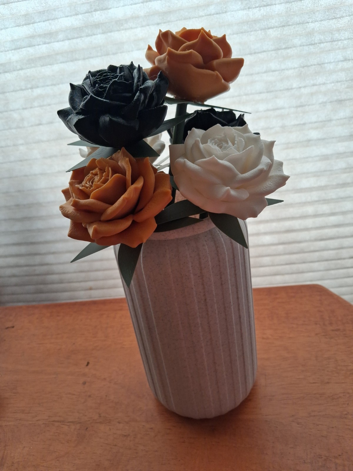 3d Printed Rose/Succulent Bouquet with Vase (More colors to choose from!)
