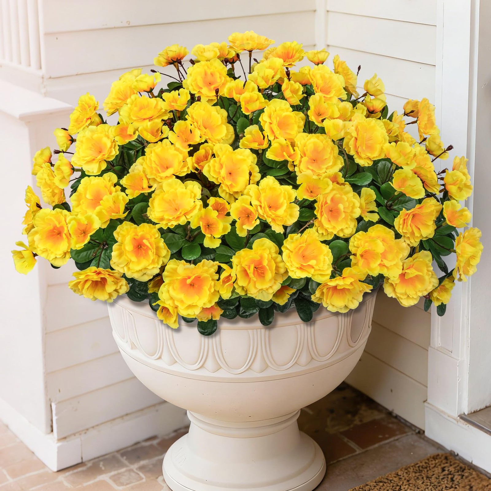 Artificial Flowers for Outdoors, Faux Silk Camellia Flowers Spring Summer Dec…