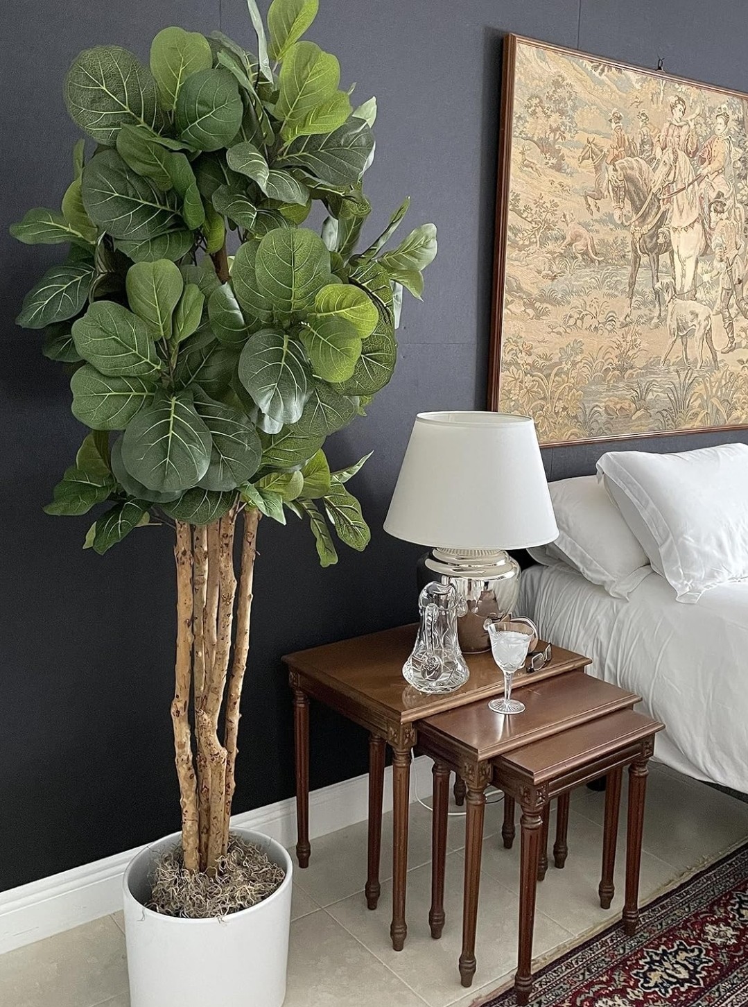 Moss and Bloom 6′ Artificial Fiddle Leaf Fig Tree in Plastic Planter