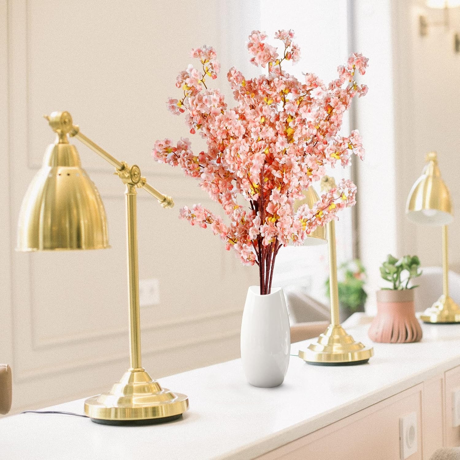Vibrant 39-Inch Cherry Blossom Branches – Perfect for Parties & Home Decor