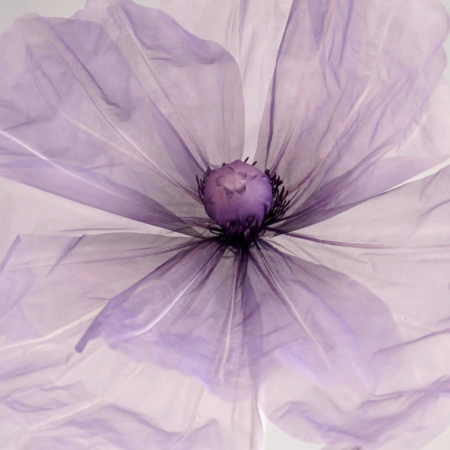 Purple Giant Silk Flowers – 3-Head Artificial Decor for Weddings & Parties