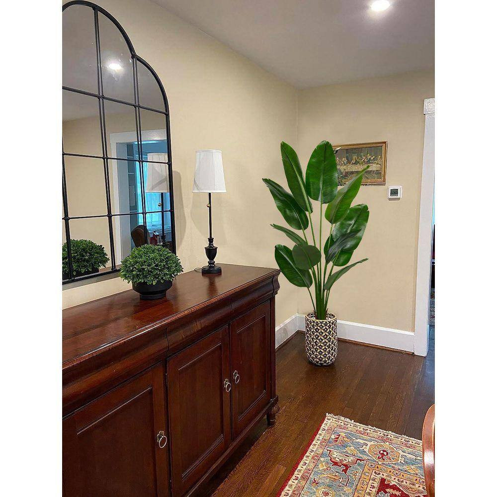 72 In. Artificial Green Indoor/Outdoor Bird of Paradise Tree Real Touch Silk Lea