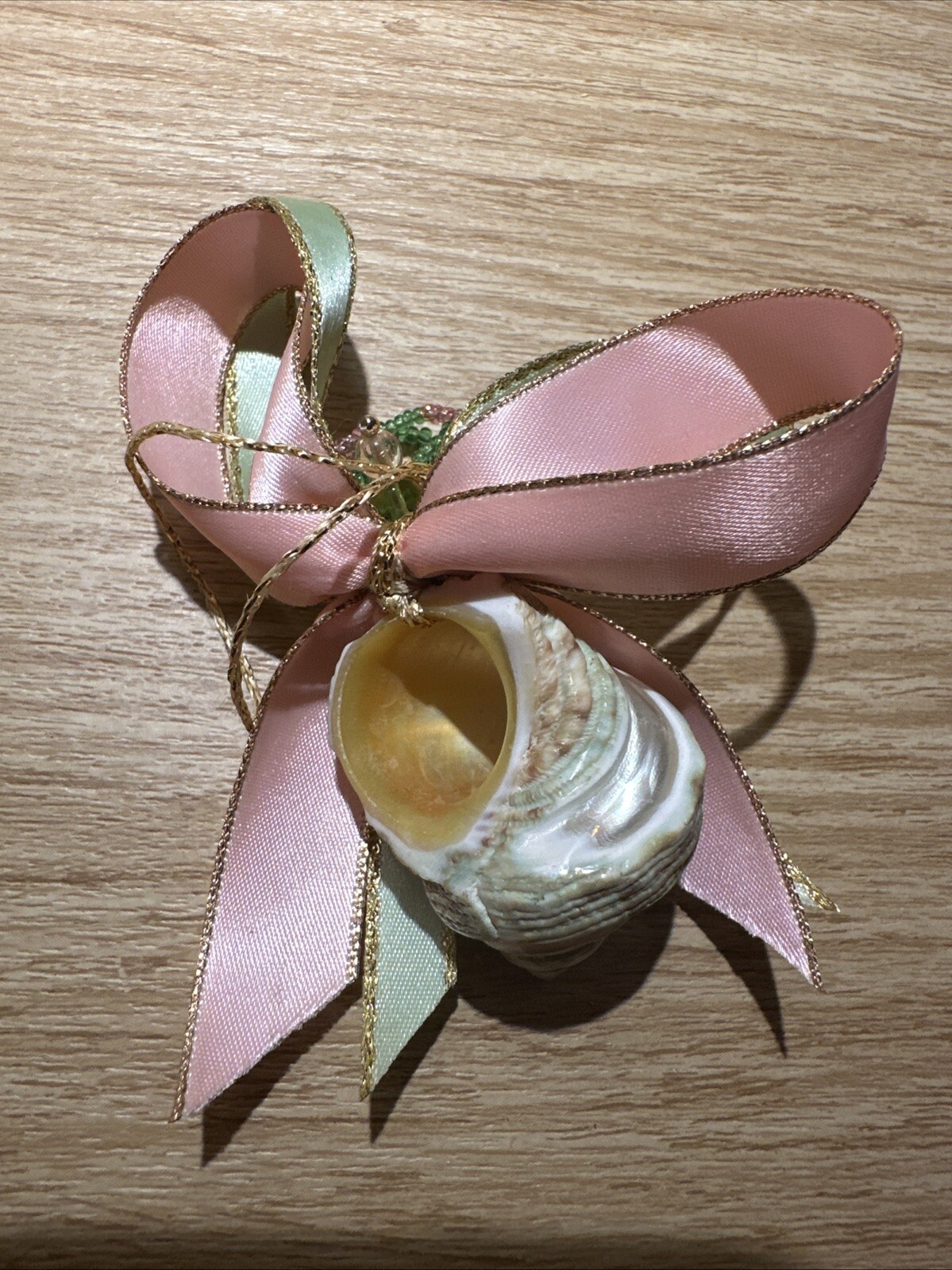 Vintage Conch Seashell Ribbon Corsage Bouquet Decor Beach Wedding Dance Pastel
