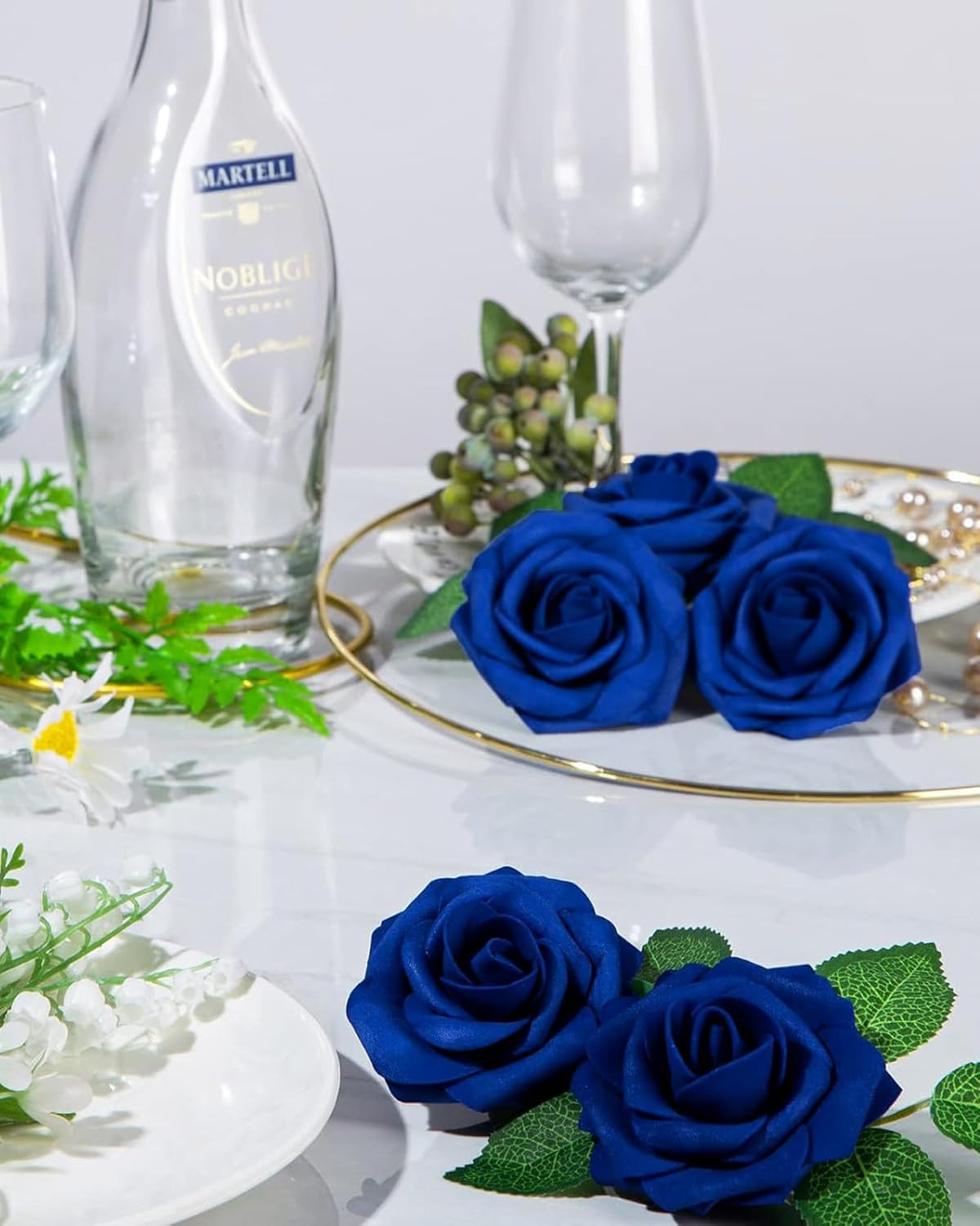 25Pcs Artificial Roses Flowers Fake Roses with Stems Real Touch Foam Flowers …