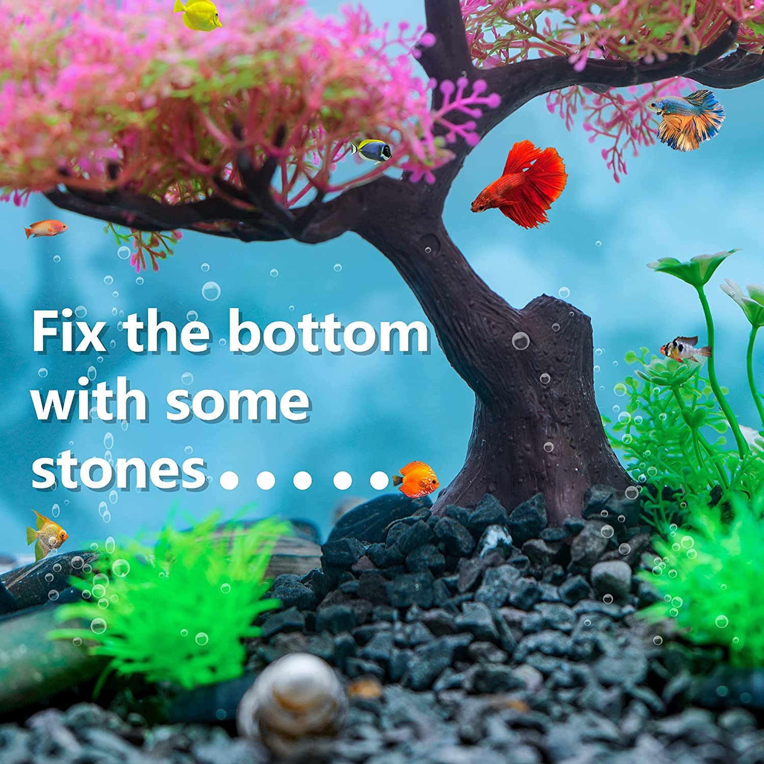 Aquarium Artificial Plastic Plants Decoration Aquarium Decor Set Fish Tank Decor