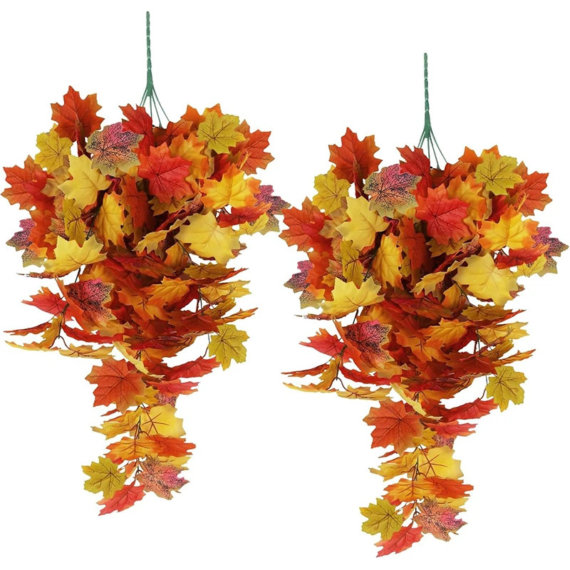 Artificial Maple Leaf Garland 75CM Autumn Leaves Vine Fake Plants for Home Decor