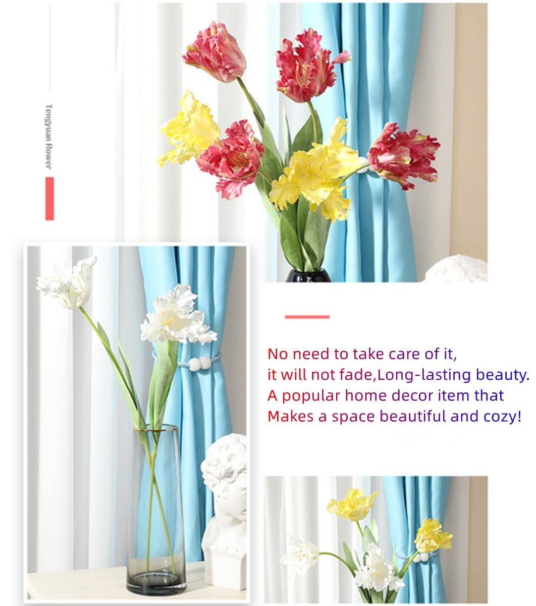 Artificial Tulip Flowers,27.2in Fake Flowers Artificial Flowers Parrot Tulips…
