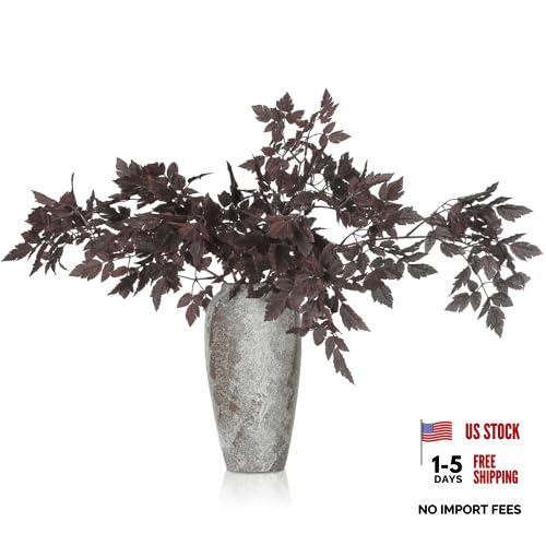 Pack of 3 Faux Plum Artificial Cimicifuga Plant Leaf Sprays 32 Inches
