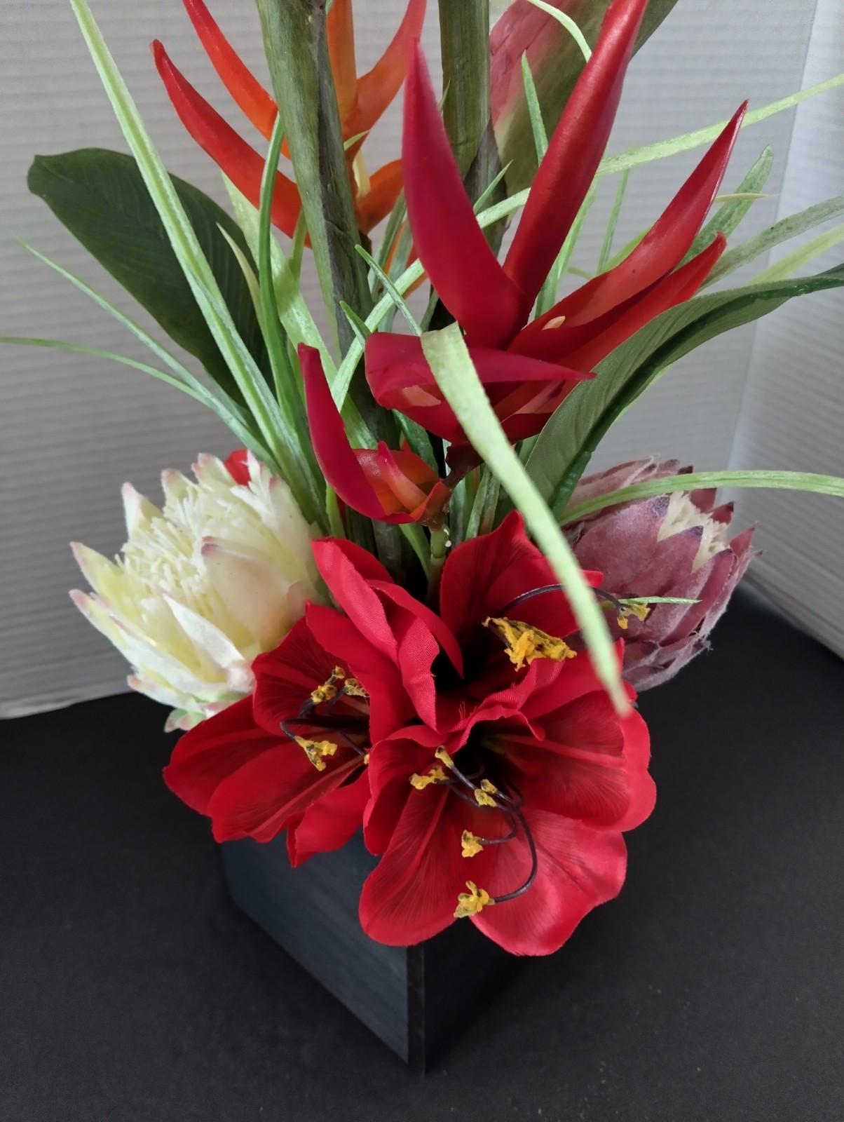 Artificial tropical floral arrangement