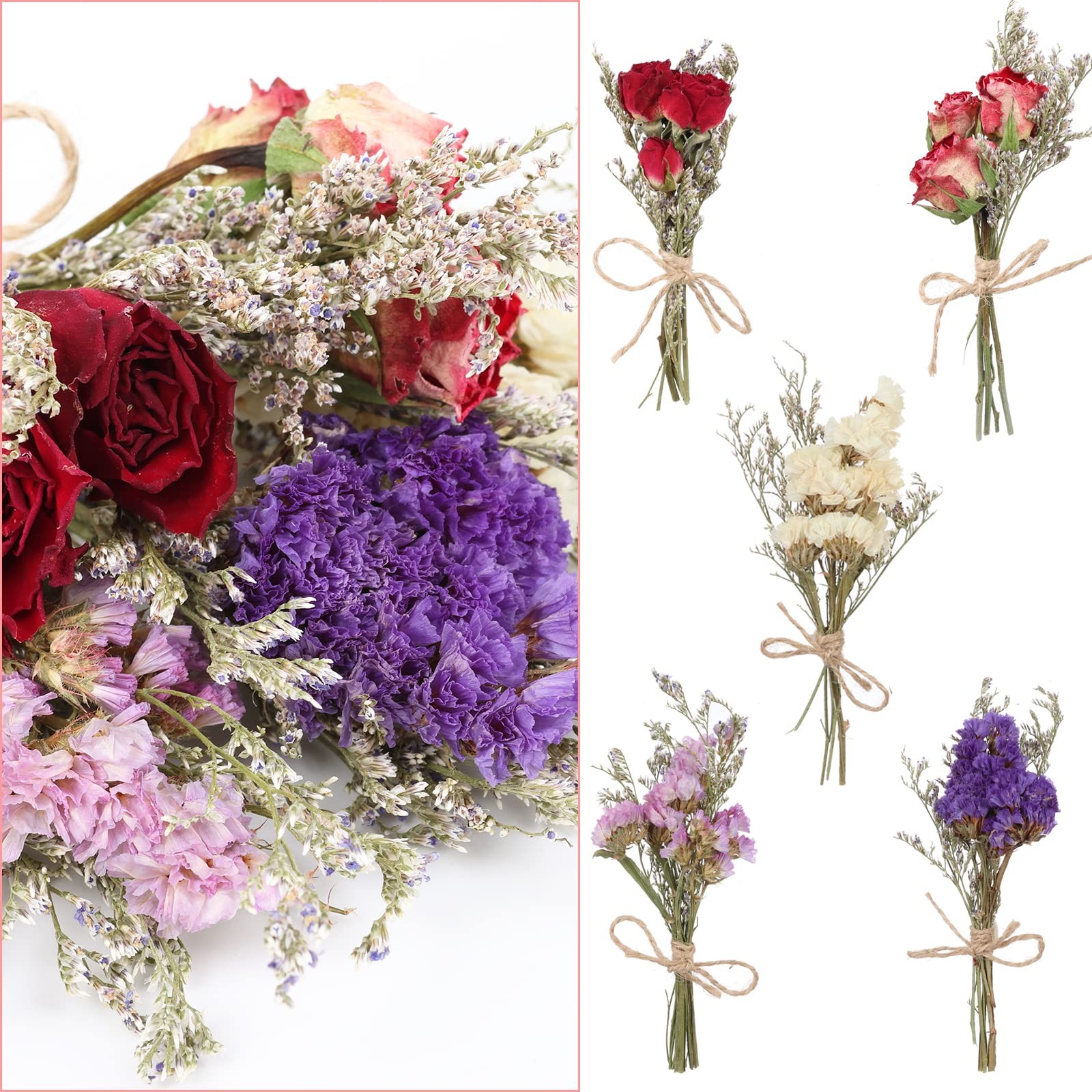 Dried Flower Bouquets Mini with Stem Floral Arrangement for Vase DlY