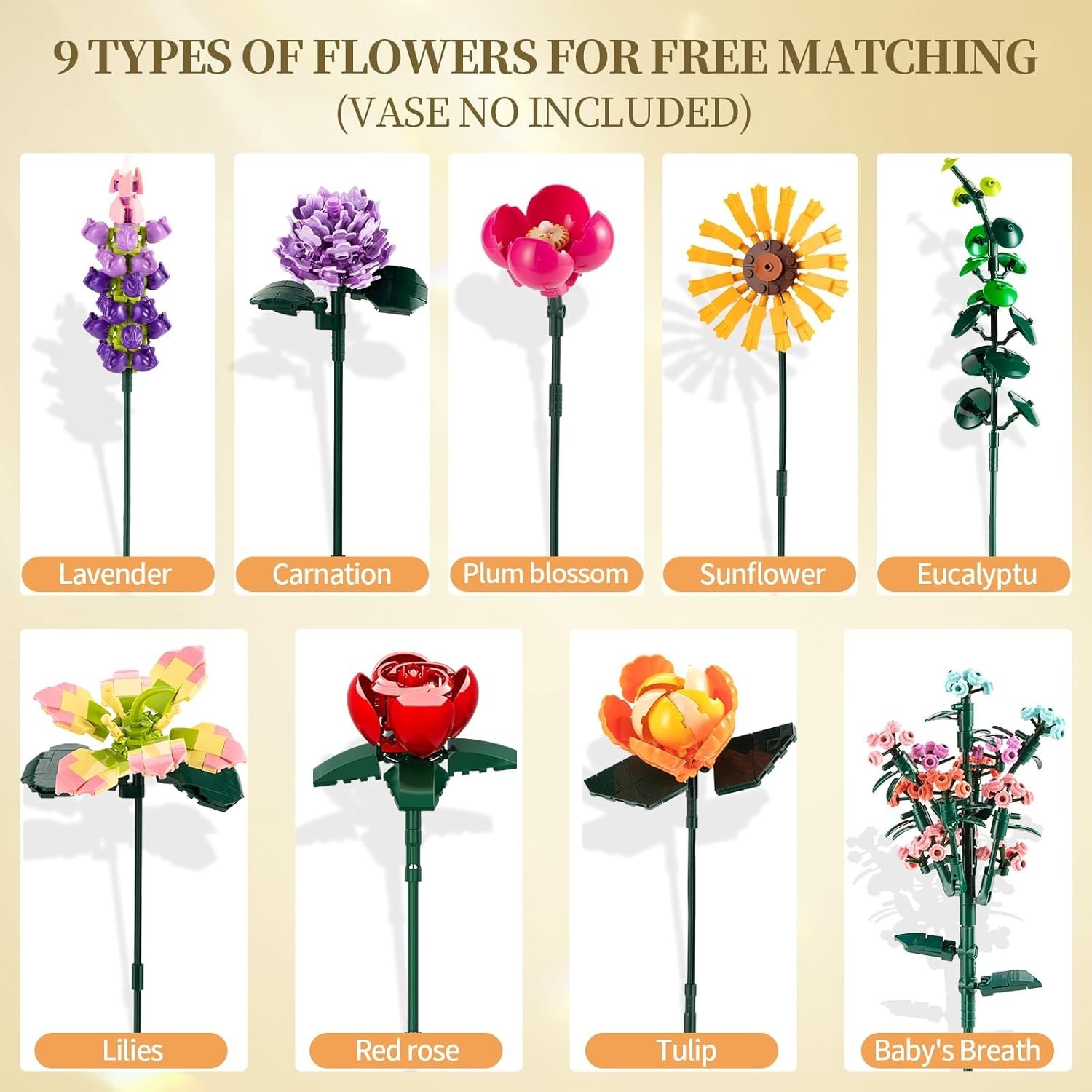 Adjustable Artificial Flower Building Kit – Perfect Gift for Floral Lovers