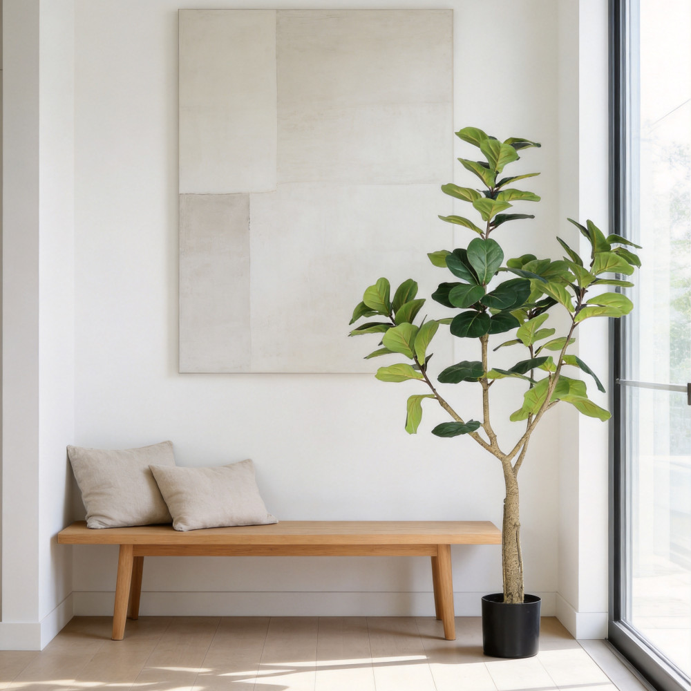 6ft Artificial Fiddle Leaf Fig Tree Faux Potted Plant Indoor Decor