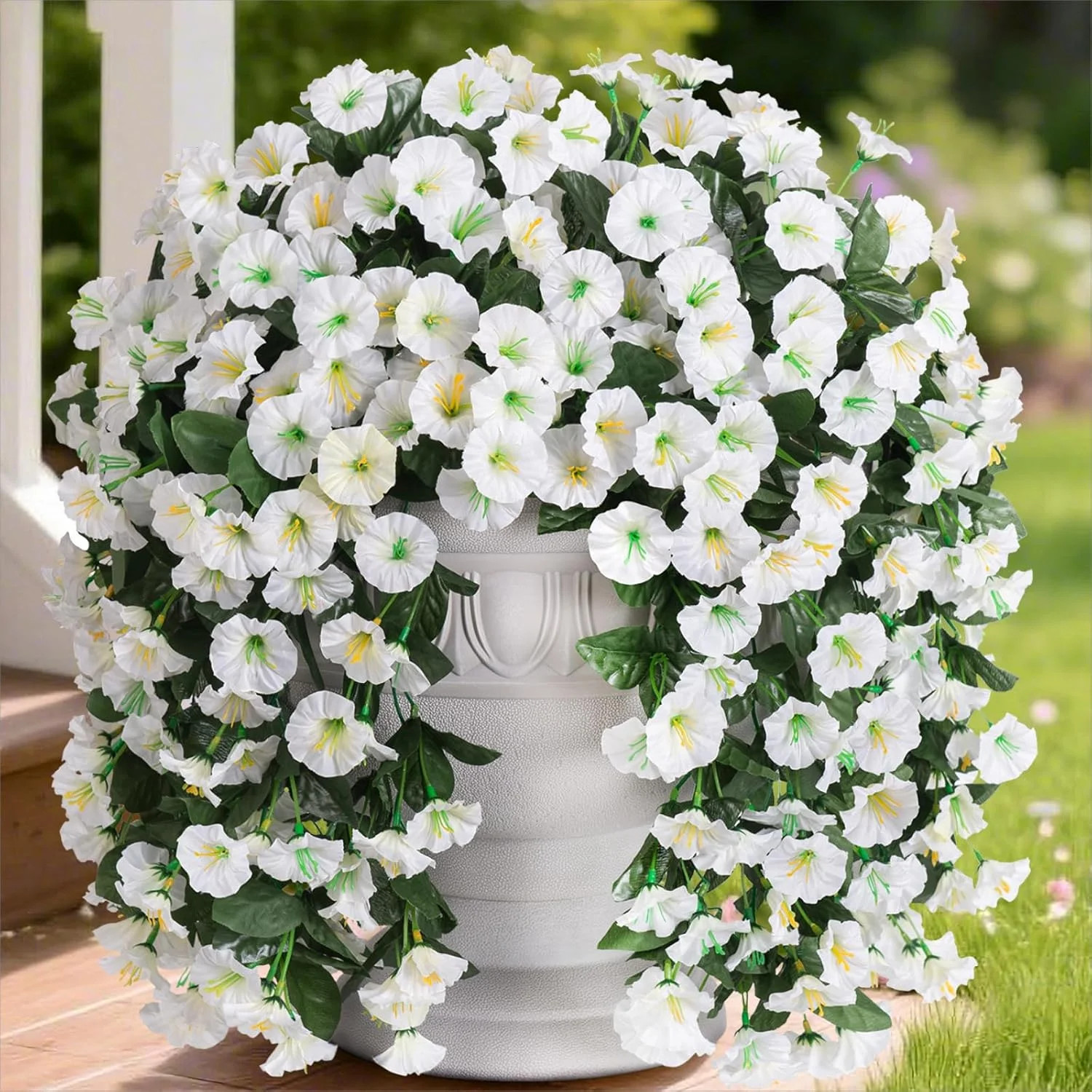 HyeFlora Artificial Fake Hanging Flowers Plants Vines for Outdoor Summer Decorat