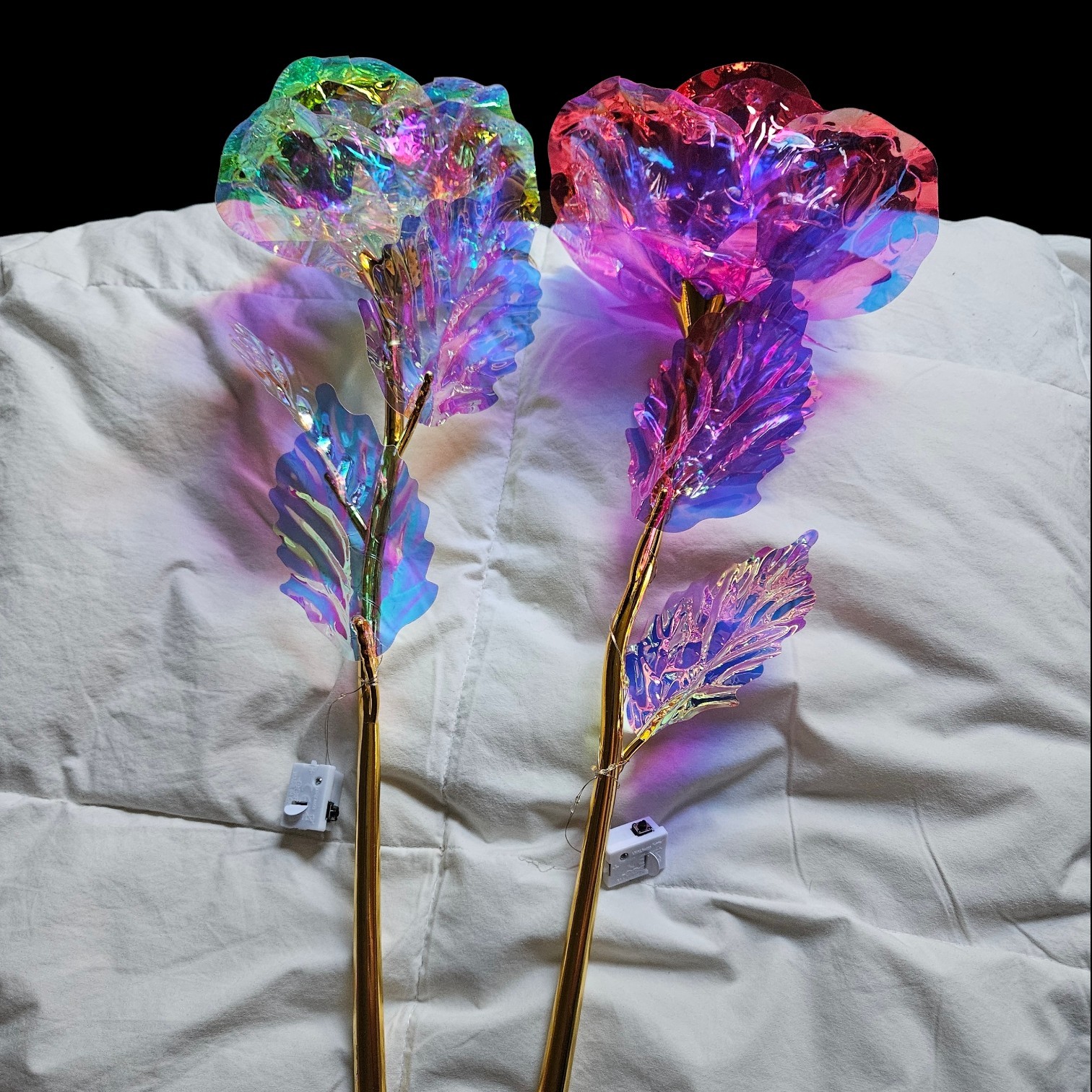 18 Inch Red Rose Jumbo Galaxy Rose Stem LED Light-Up Rose Valentine’s Day Gift