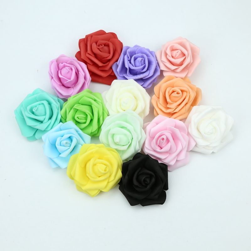 7CM Artificial Foam Roses Flower Home Wedding Decoration Garden Accessories DIY