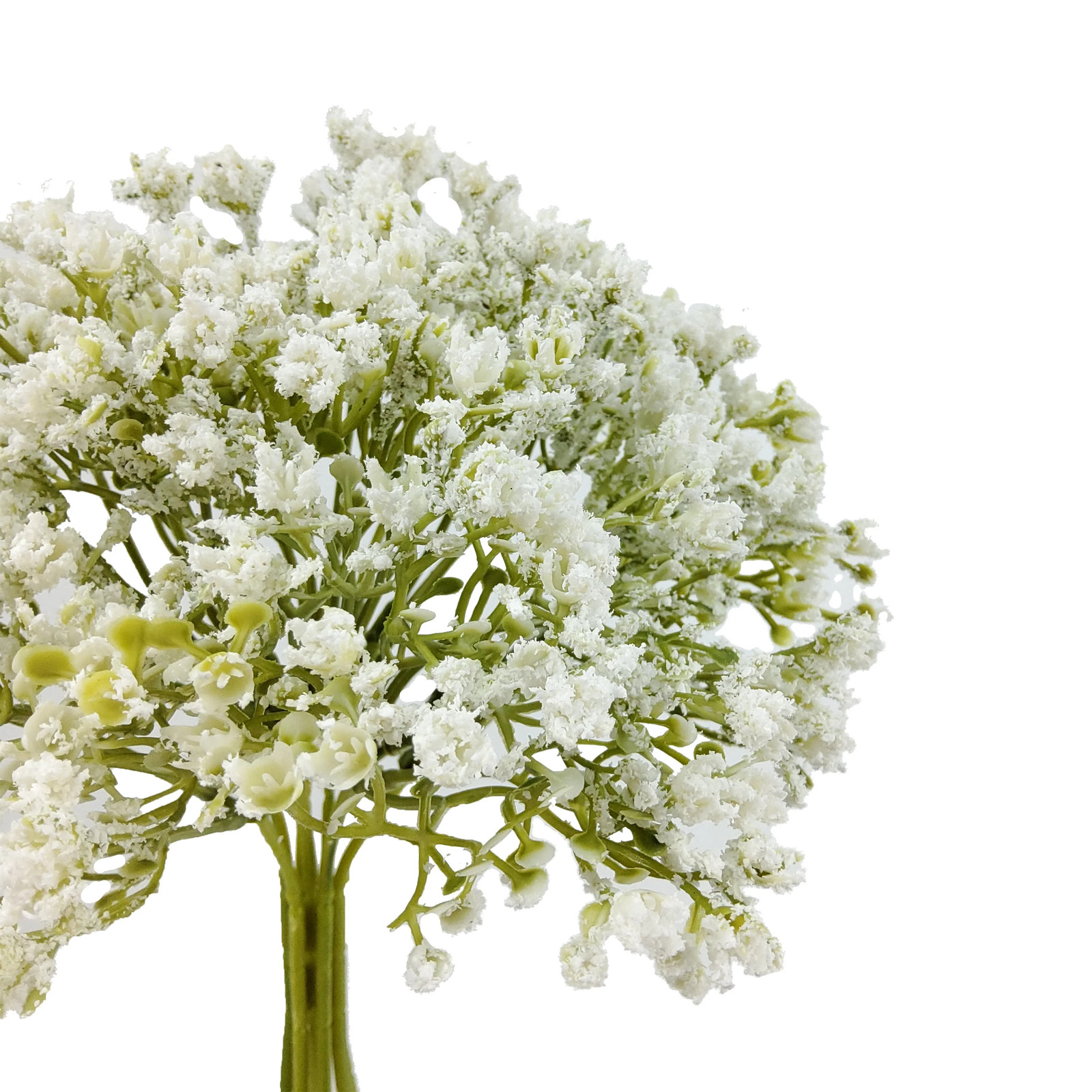 Indoor 12 in Artificial Polyethylene Baby’s Breath Flower Pick, White Color