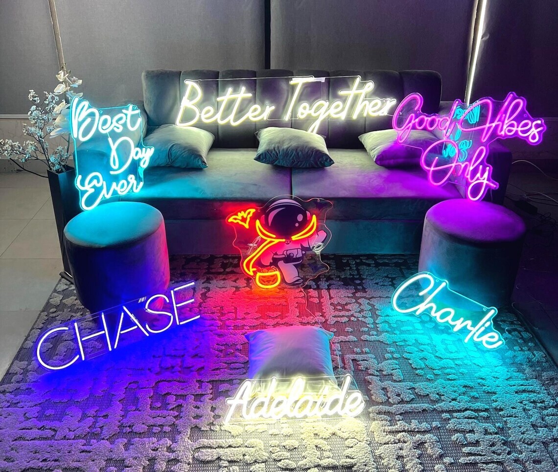 Custom Neon LED Sign – Personalized Neon Sign for Wedding, Birthday, Business