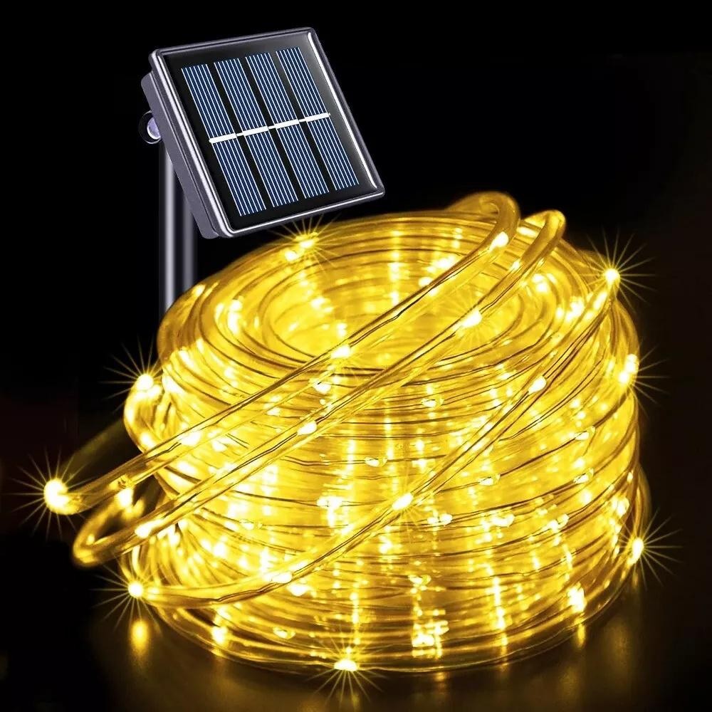 7m/12m/22m/32m Garland Tube Strip Lights Outdoor Waterproof LED Solar Rope Strin