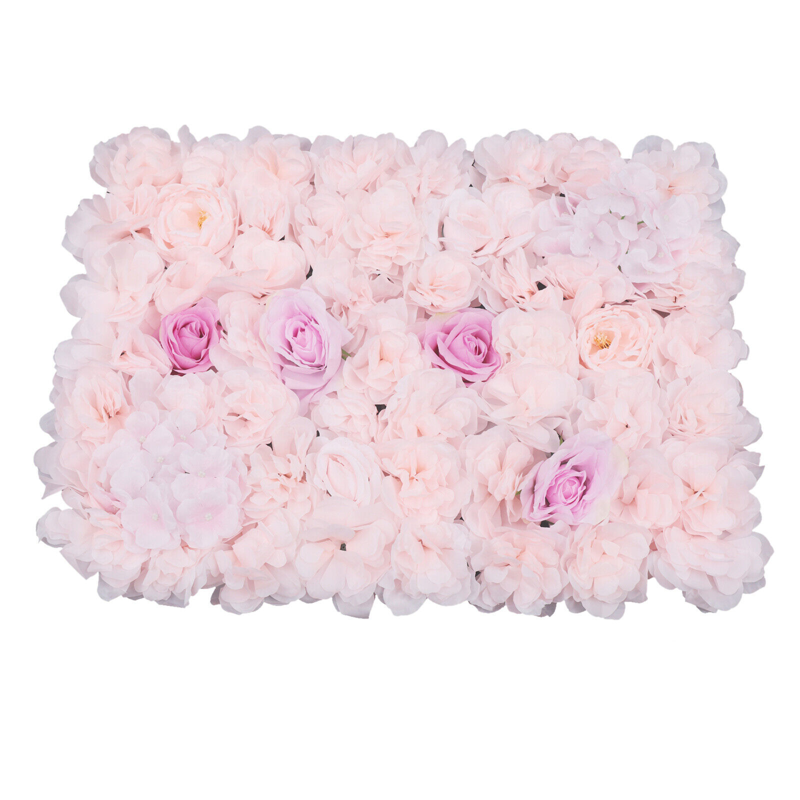 4pcs Artificial Rose Flower Wall Panel Party Wedding Background Decoration
