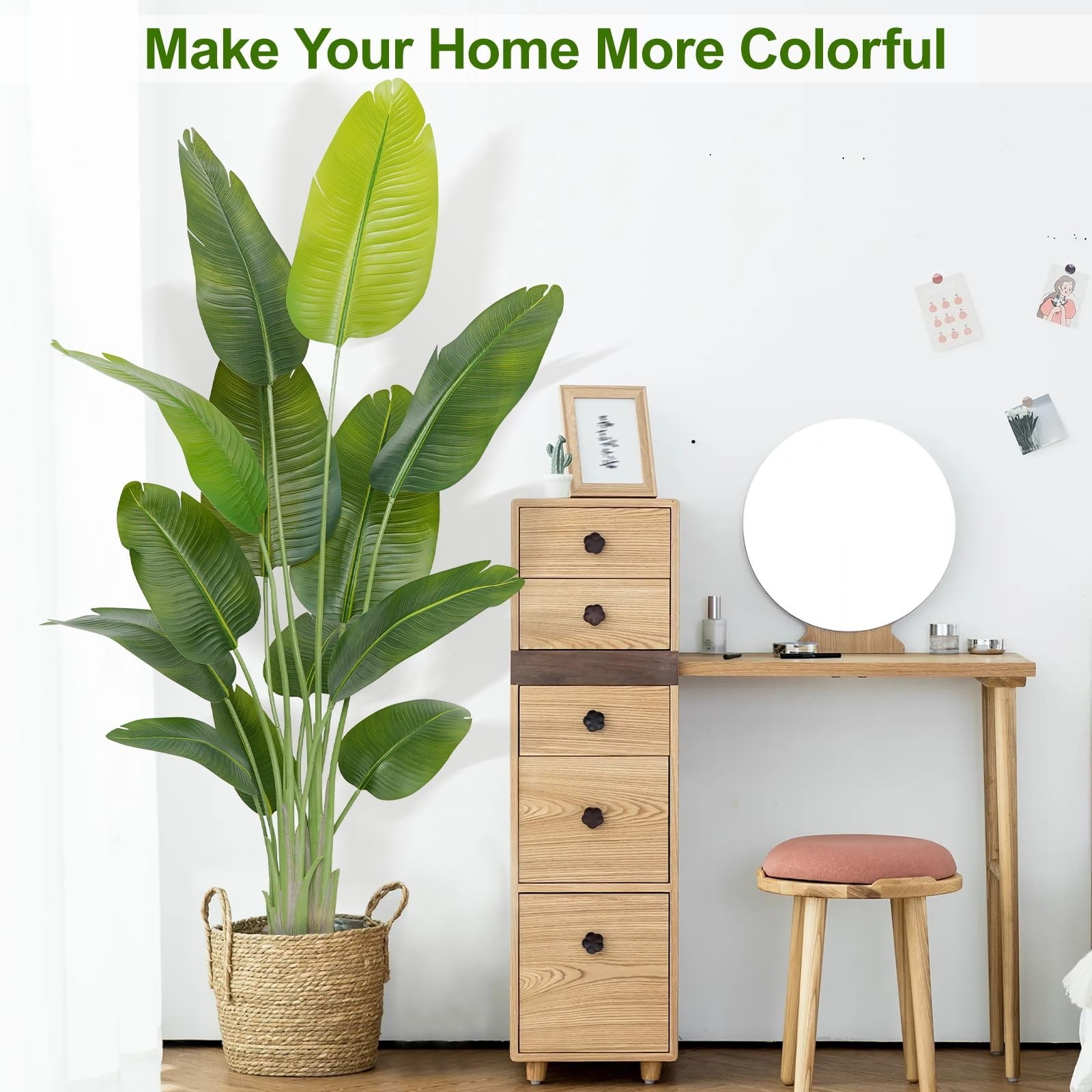 Lifelike 6ft Artificial Bird of Paradise Plant – Faux Banana Leaf Tree for Home