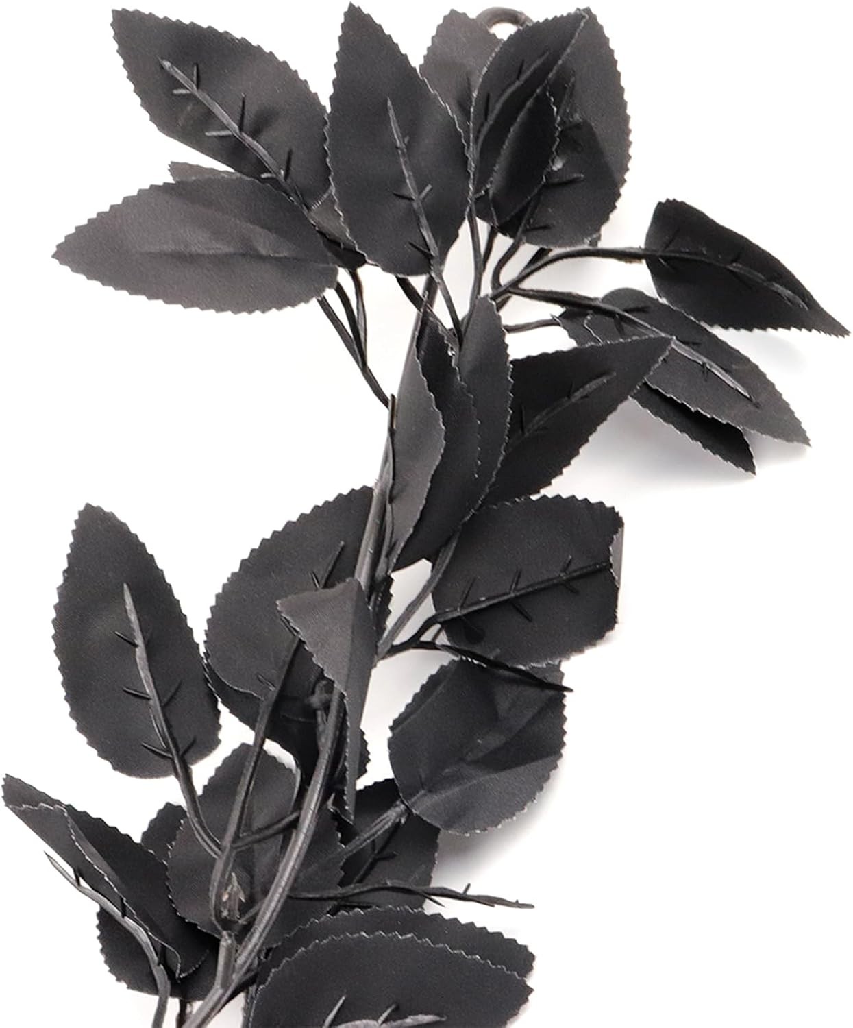 2 Packs 11Ft Artificial Black Rose Leaves Fake Vine for Home, Halloween, Rest…