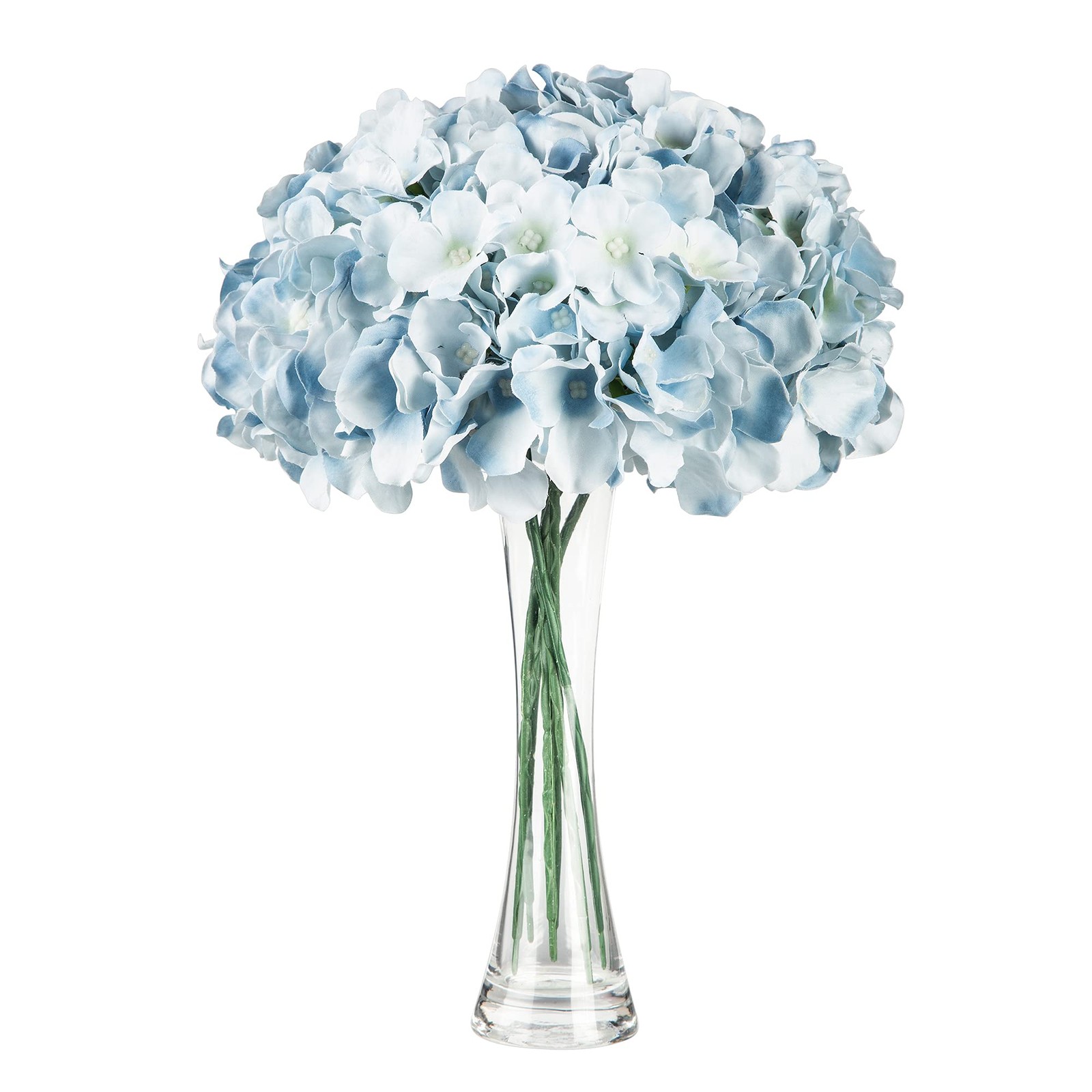 Silk Hydrangea Fake Flower 10pcs DIY Floral Artificial Flower with Stems for …