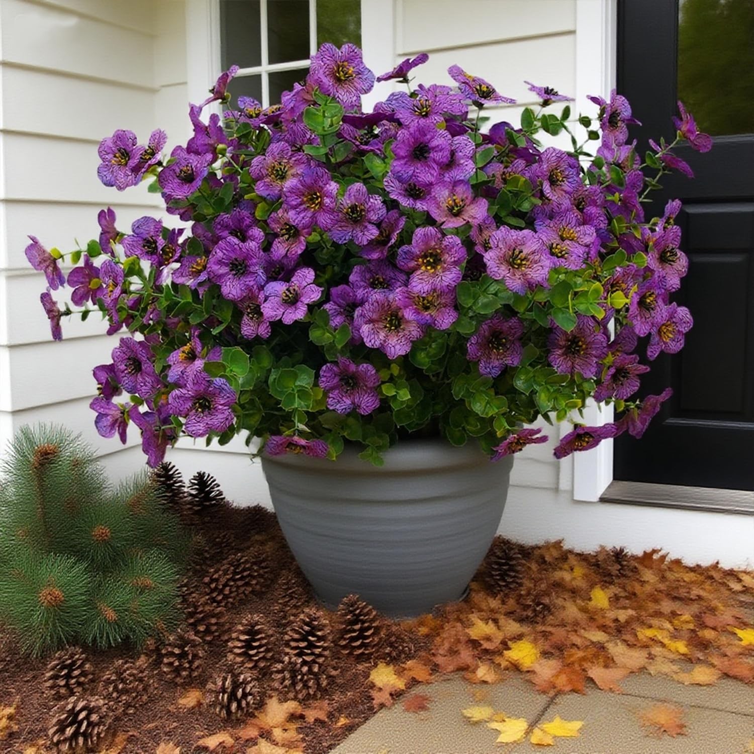 12 Bundles Artificial Flowers for Outdoor Indoor Fake Flowers uv Resistant Ar…
