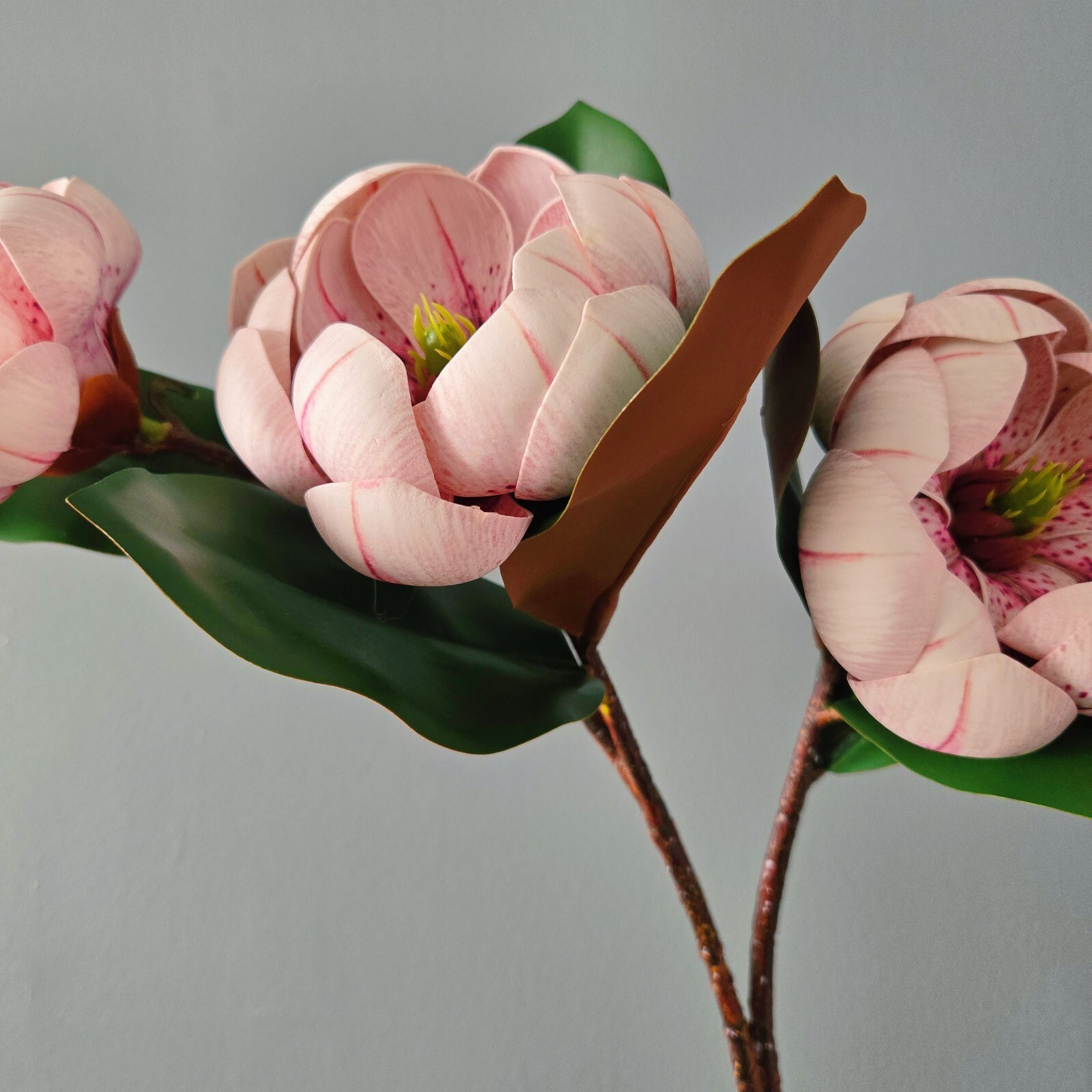 3PC artificial Lotus flowers- each with 3 large blooms lifelike elegant décor