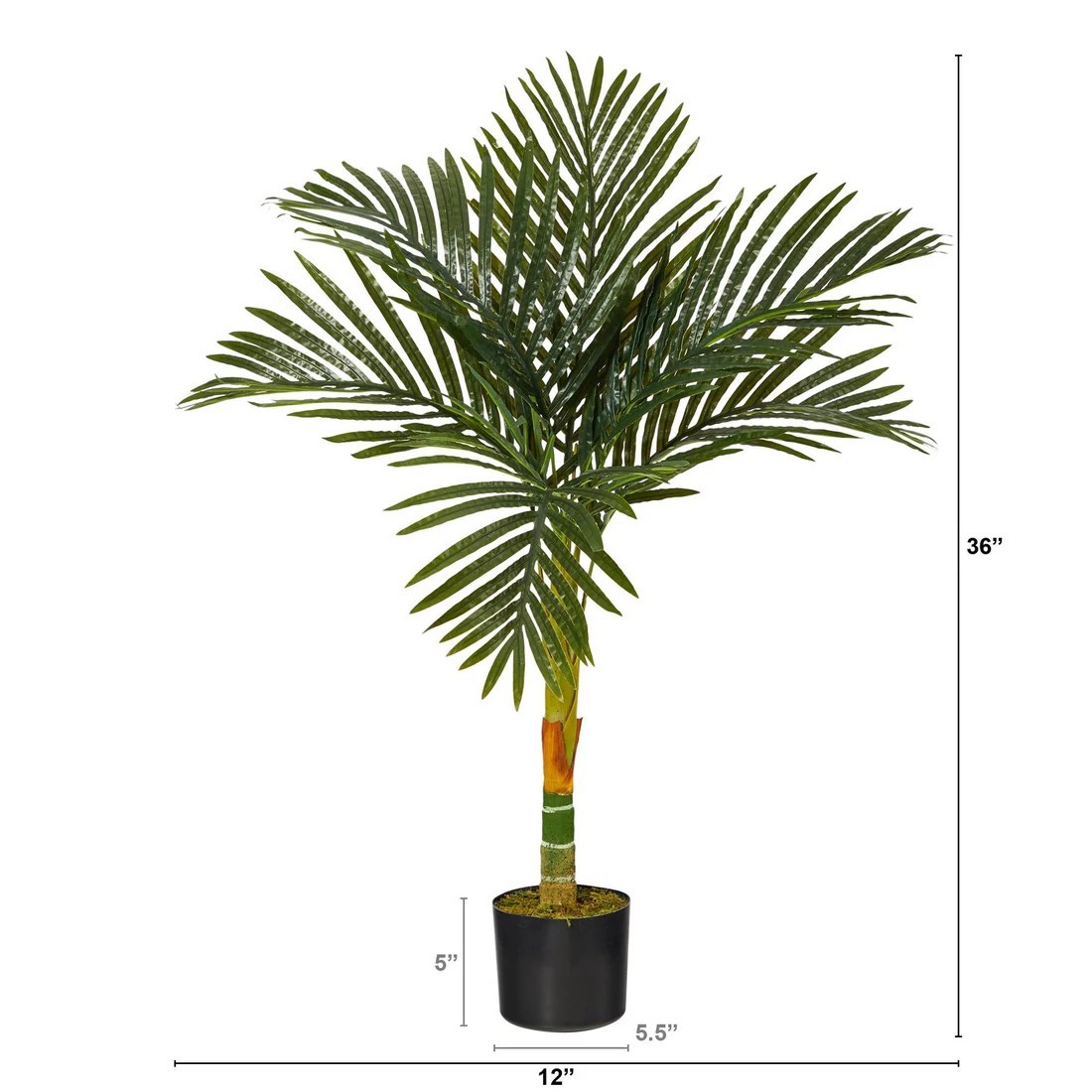 3′ Golden Cane Artificial Palm Tree