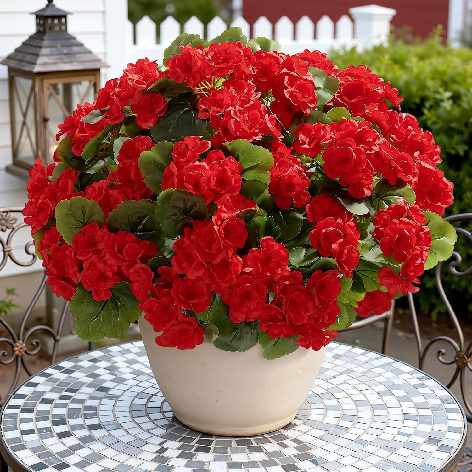 Charming 8 Bundles of Faux Geraniums – Indoor & Outdoor Spring Decor Must-Have
