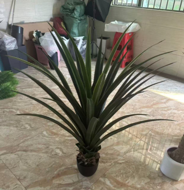 120 cm Large Faux Agave Ground Stake 2Pcs Artificial Plant for Garden Patio Home