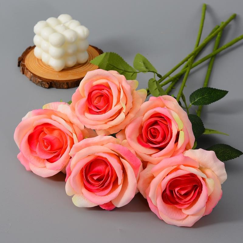 3-10× Red Roses Artificial Flowers Realistic Bouquet Home Decor Valentine Gifts