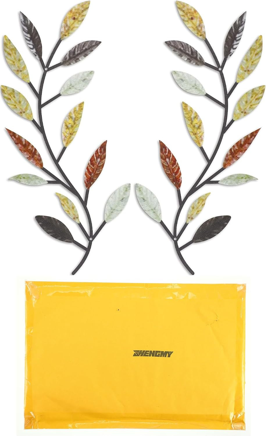 2 Pieces Metal Tree Leaf Wall Decor Vine Olive Branch Leaf Wall Art