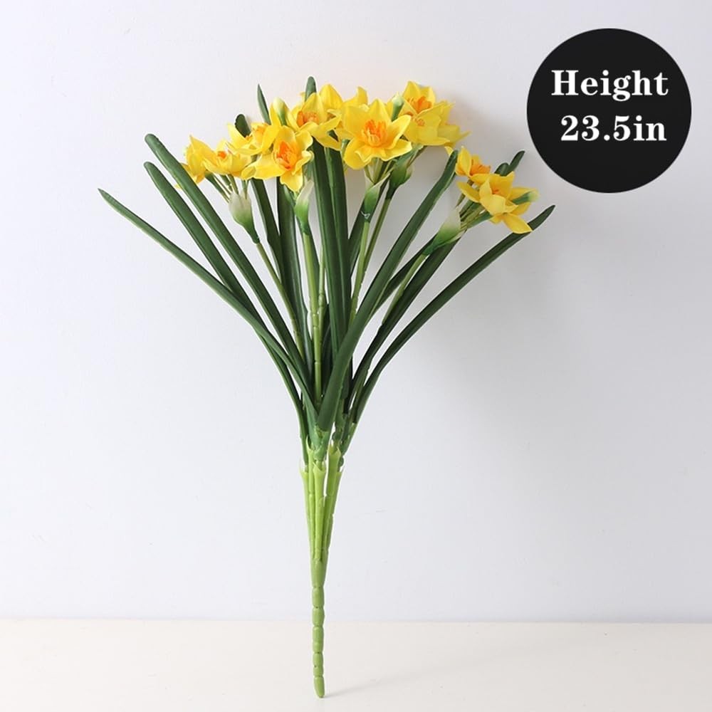 Artificial Flowers for Vase 10 Pcs, 20 Inch Fake Mums with Long Stems