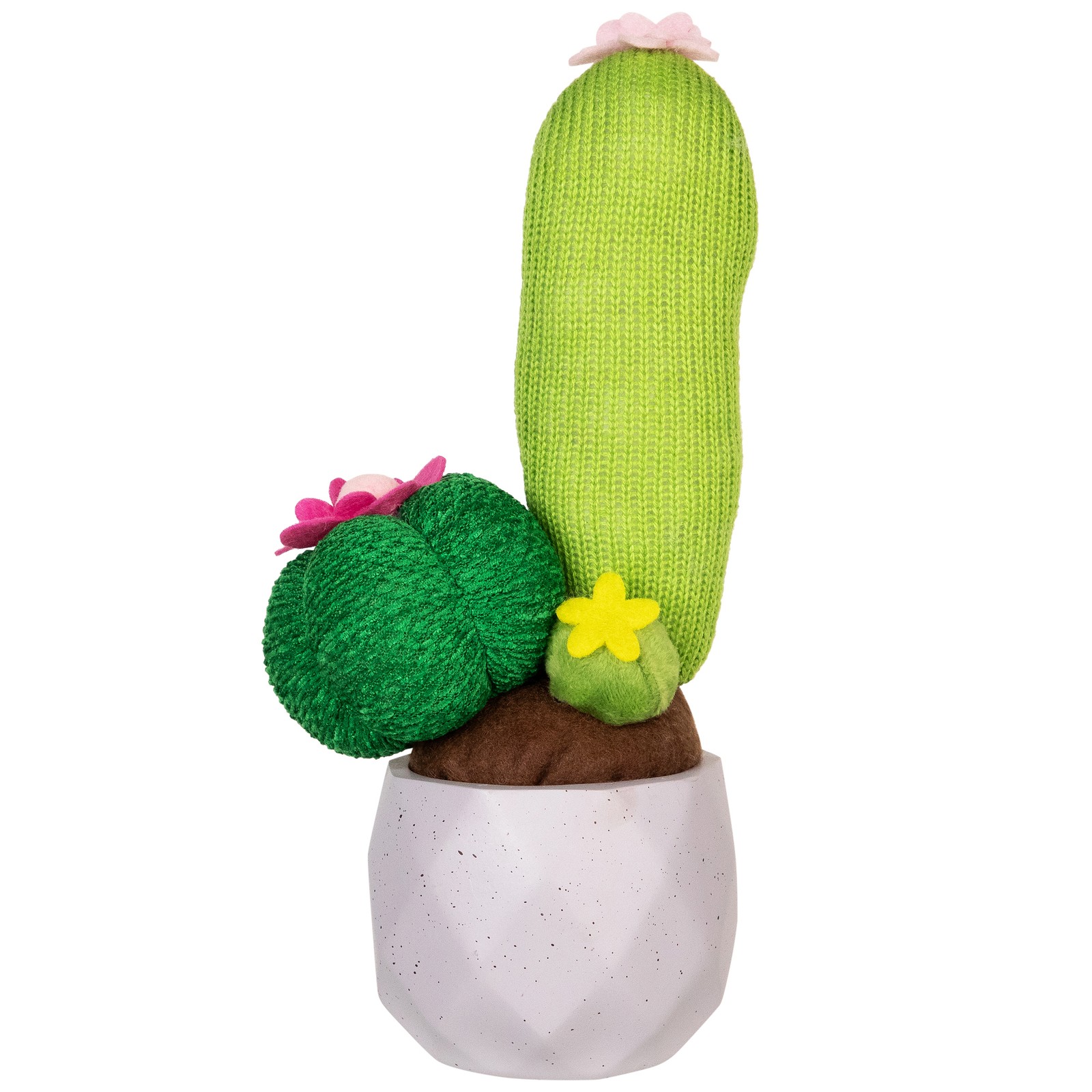 Northlight 9″ Artificial Triple Cacti in Violet Purple Pot Table Top Decoration