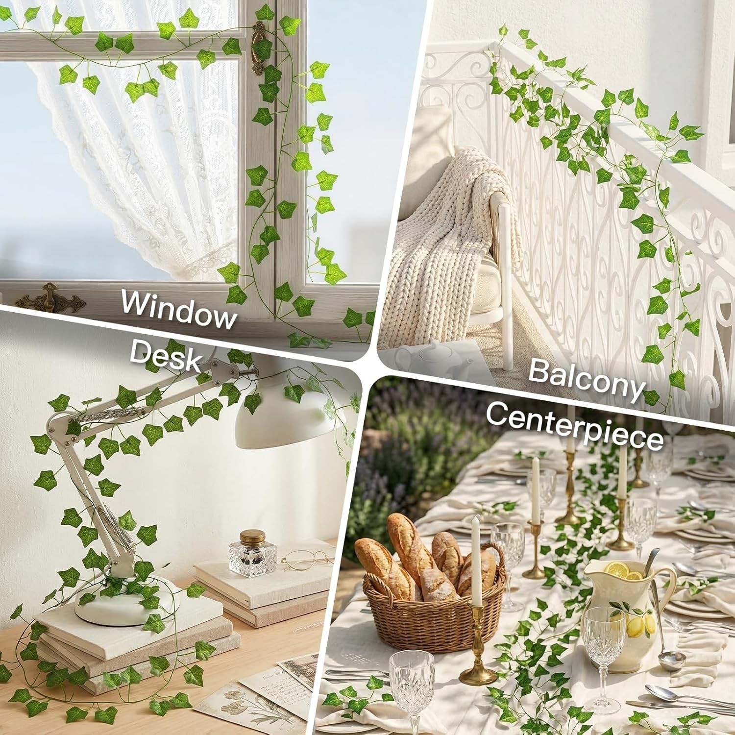 1 Pack 33 Feet Artificial Ivy Leaves Plants Fake Vines Greenery Hanging Garla…