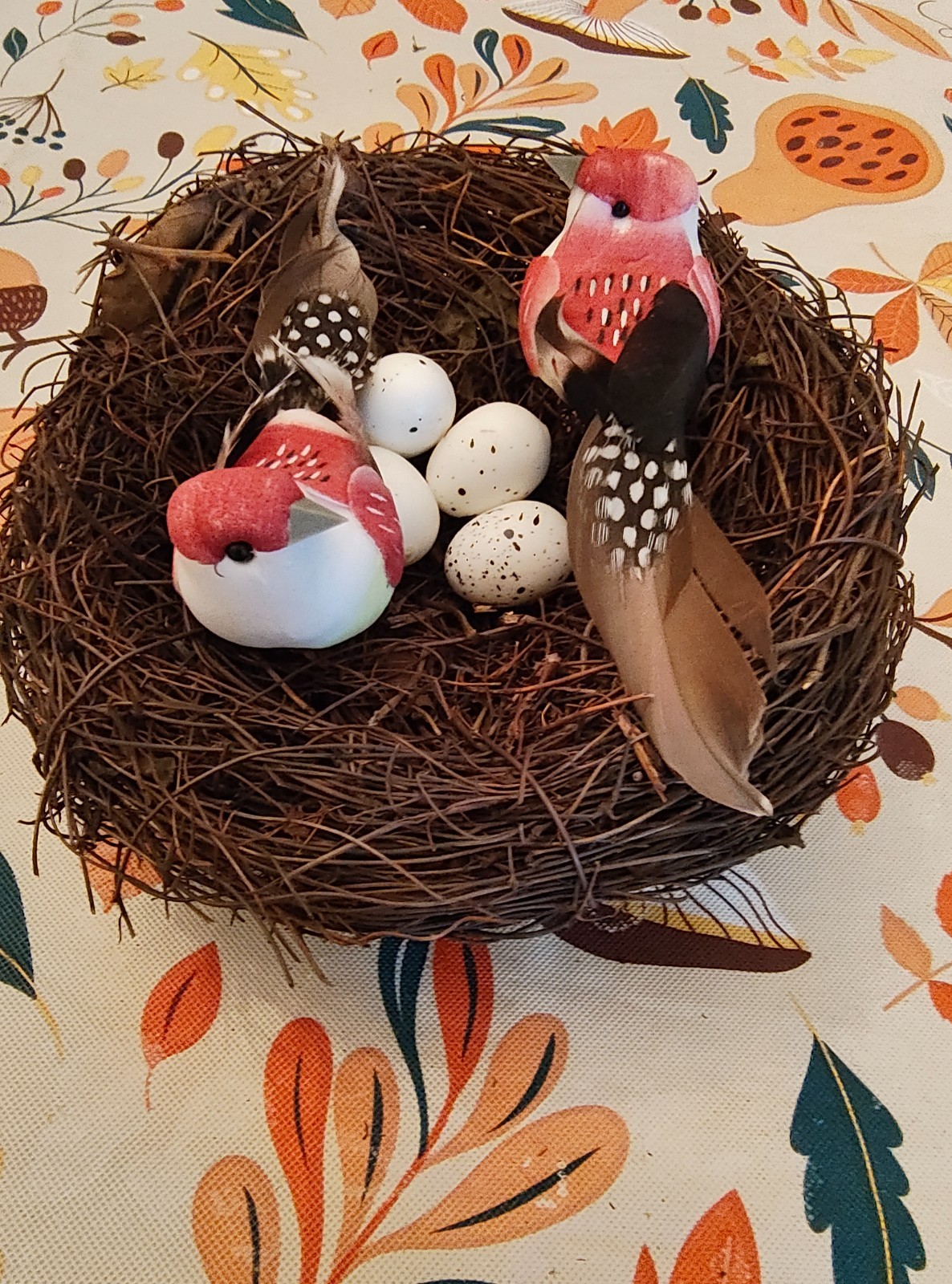 6″ Artificial Faux Bird’s Nests with Eggs & Birds.