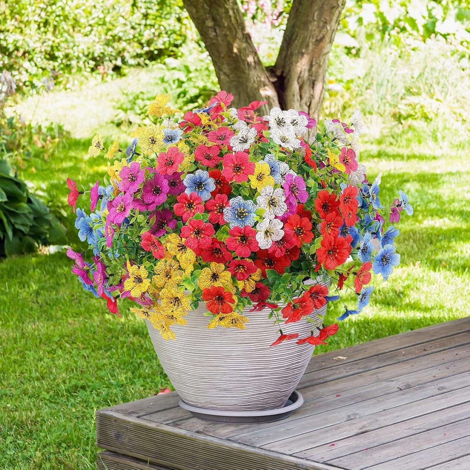 Low-Maintenance 12pc Artificial Daisy Bundle – Ideal for Porch & Garden Decor