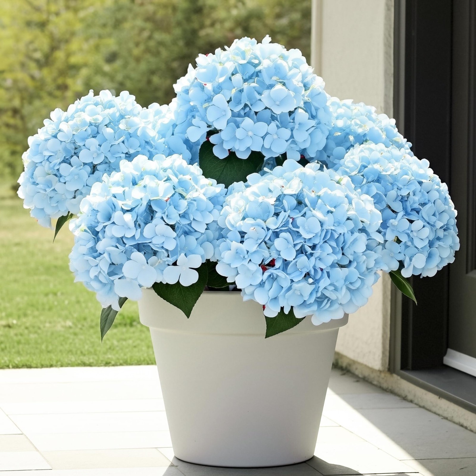 6 Bundles Hydrangea Artificial Flowers for Outdoors and Indoor, Bulk 30 Heads…