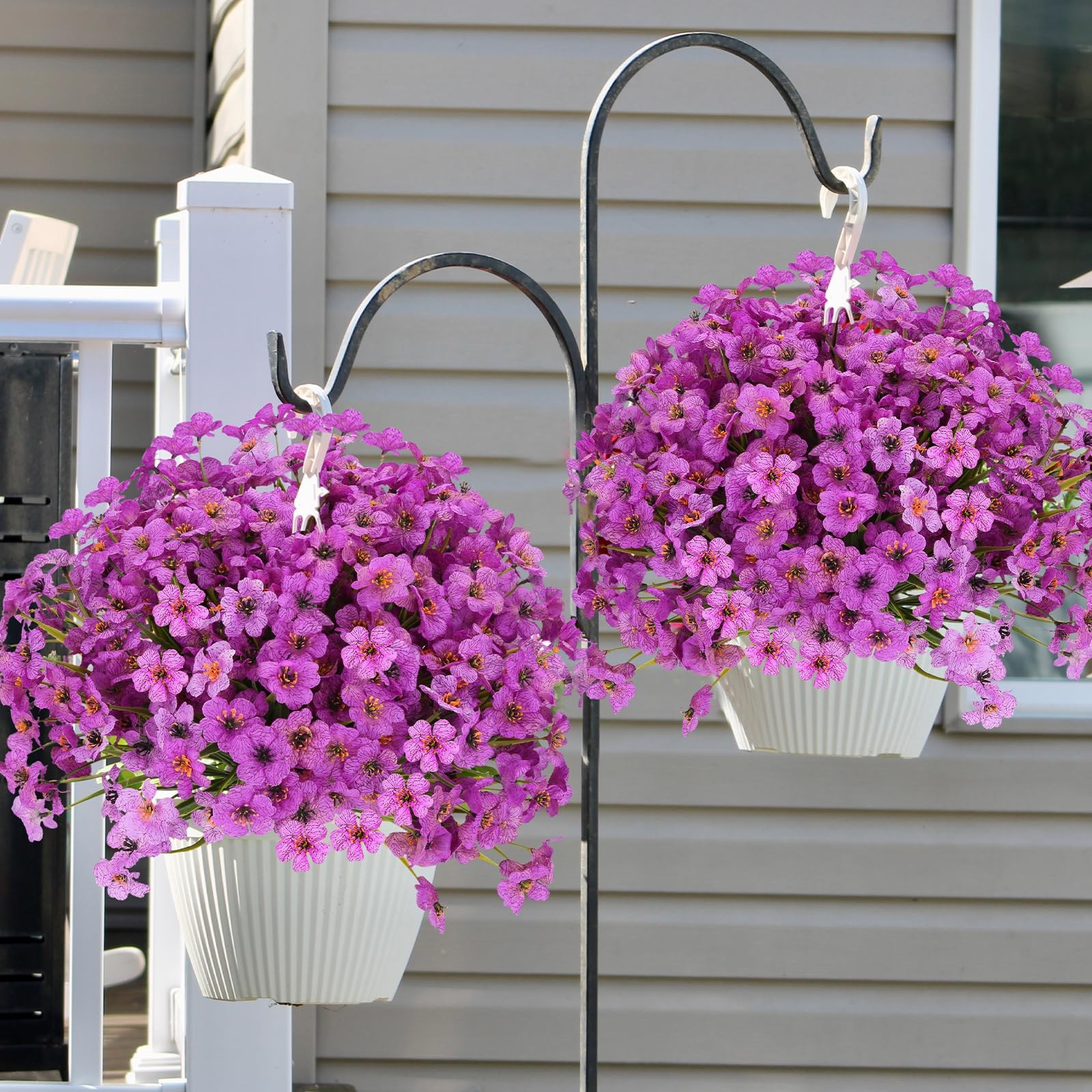 20 Bundles Artificial Flowers for Outdoors Decorations, Fake Flowers Faux Pla…