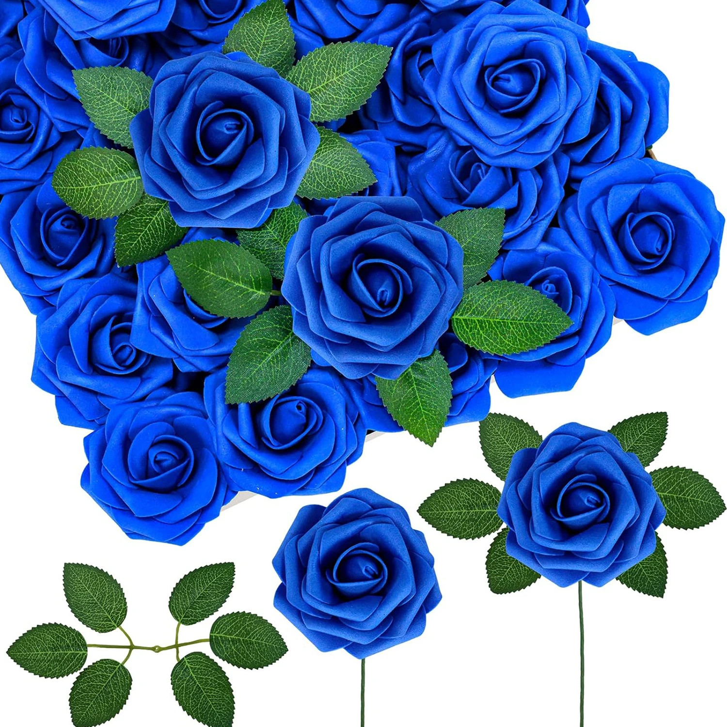 PE Foam Rose Artificial Flower Wedding Bride Bouquet Accessory Garland Home Vase