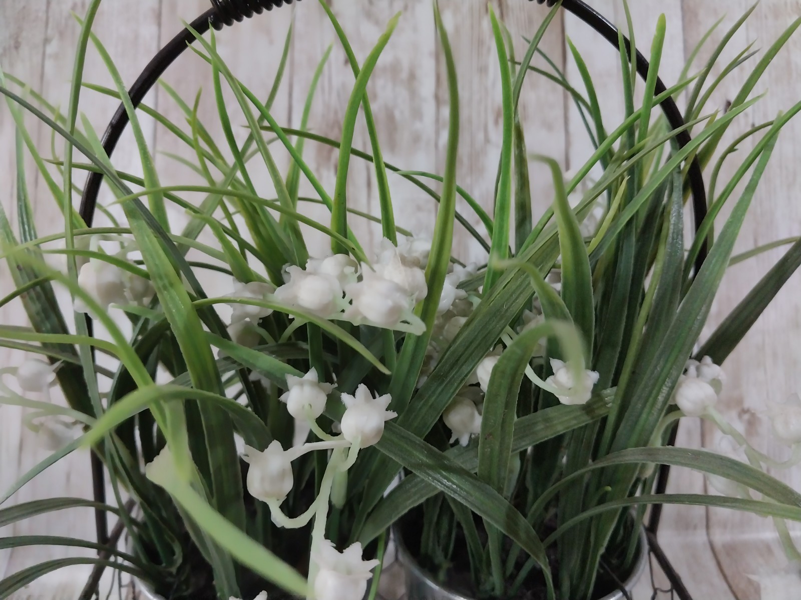 New! Faux Artificial Plant Wire Basket Pots Fake Greenery Home Decor Plants
