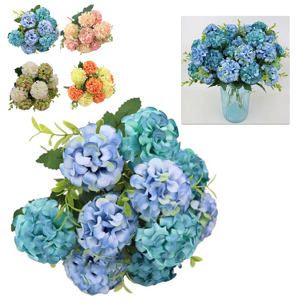 Lifelike White Hydrangea Artificial Flower Bouquet Perfect for Weddings