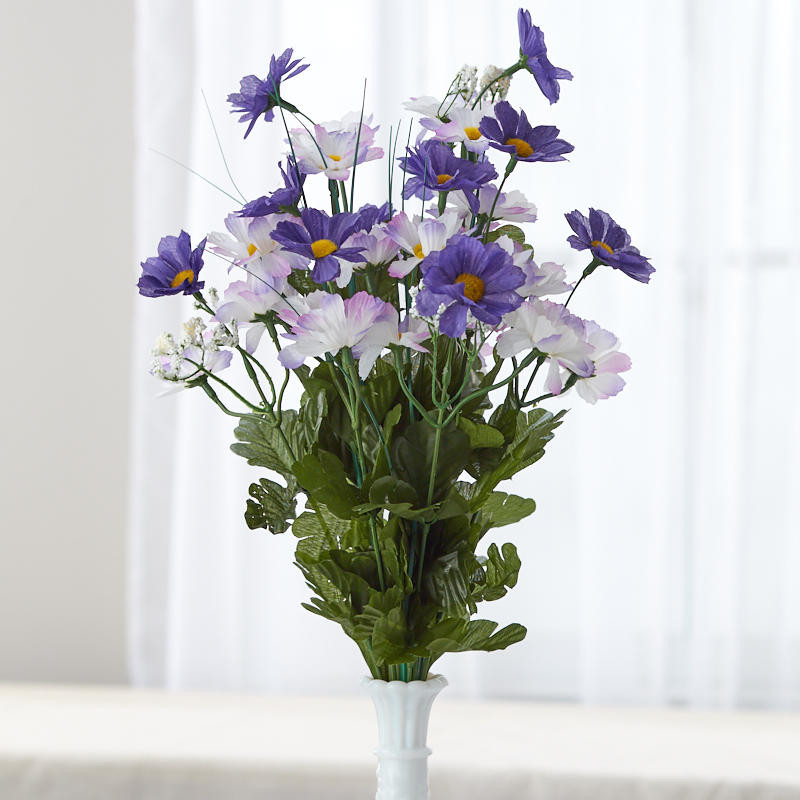 Set of 2 Mixed Lavender and Purple Artificial Daisy 18″ Floral Bushes