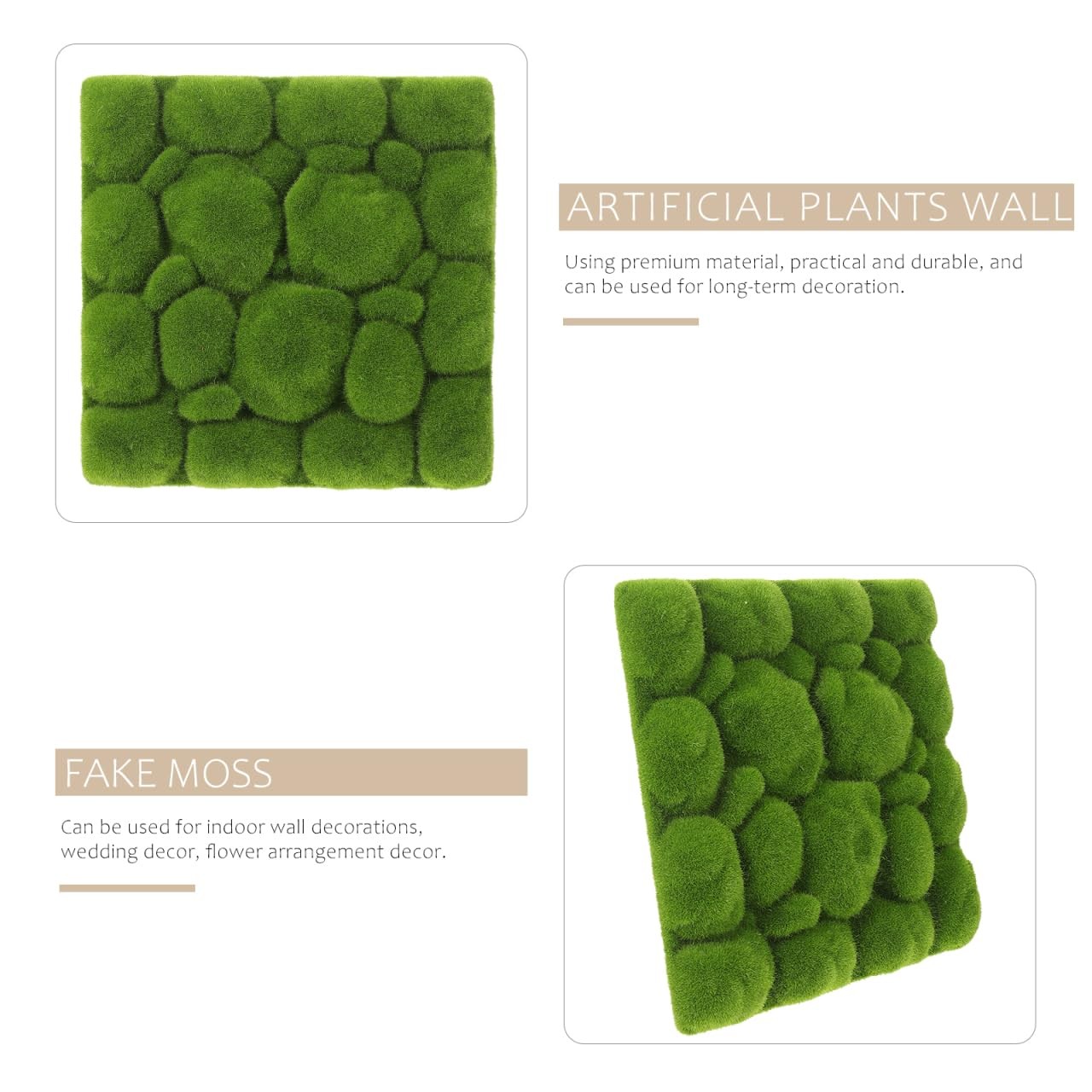 Artificial Moss Wall Panel 11.81 X 11.81 X 1.37 in Simulated Moss Foam Board …
