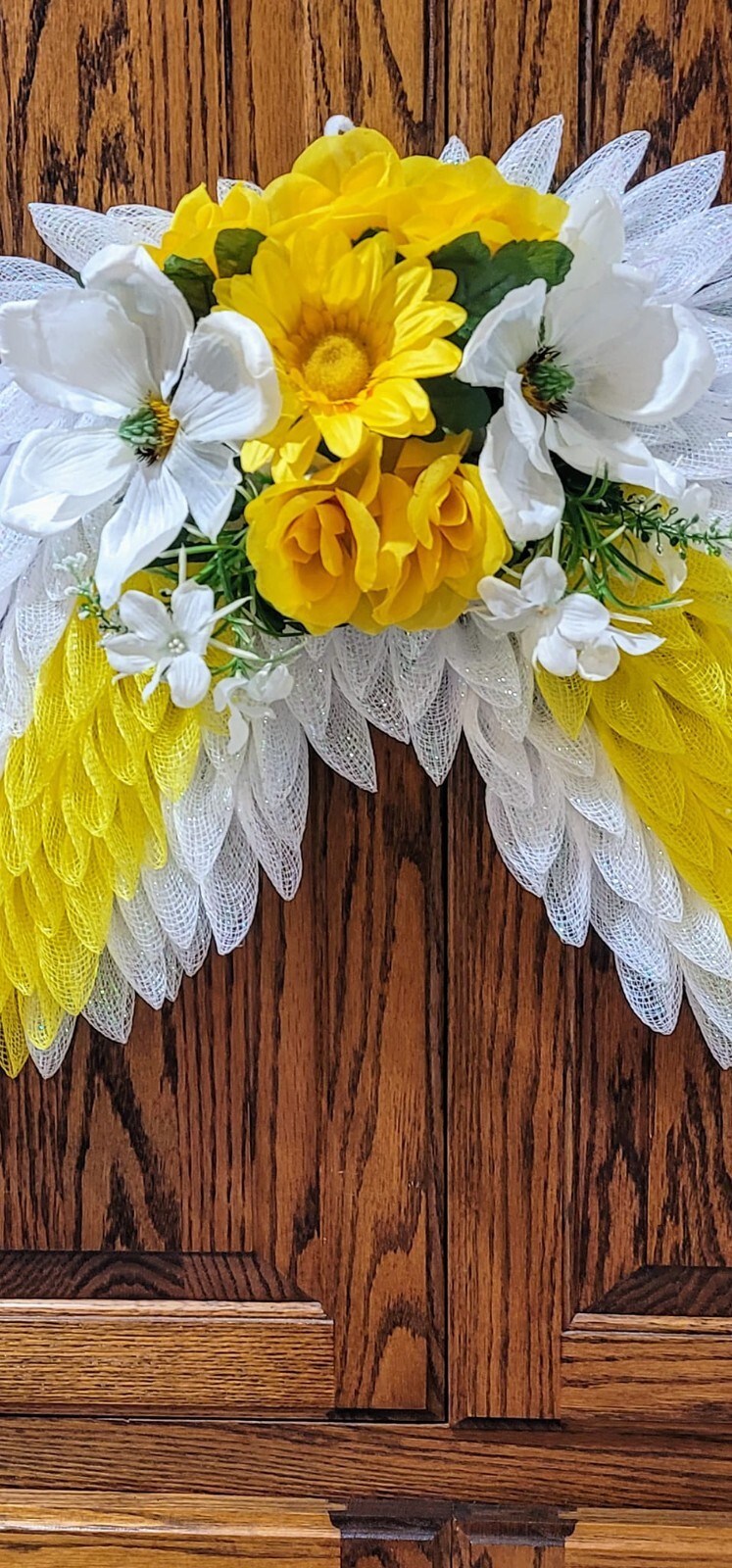 wreaths for front door, angel wings, choose your color, funeral wreath, wreath