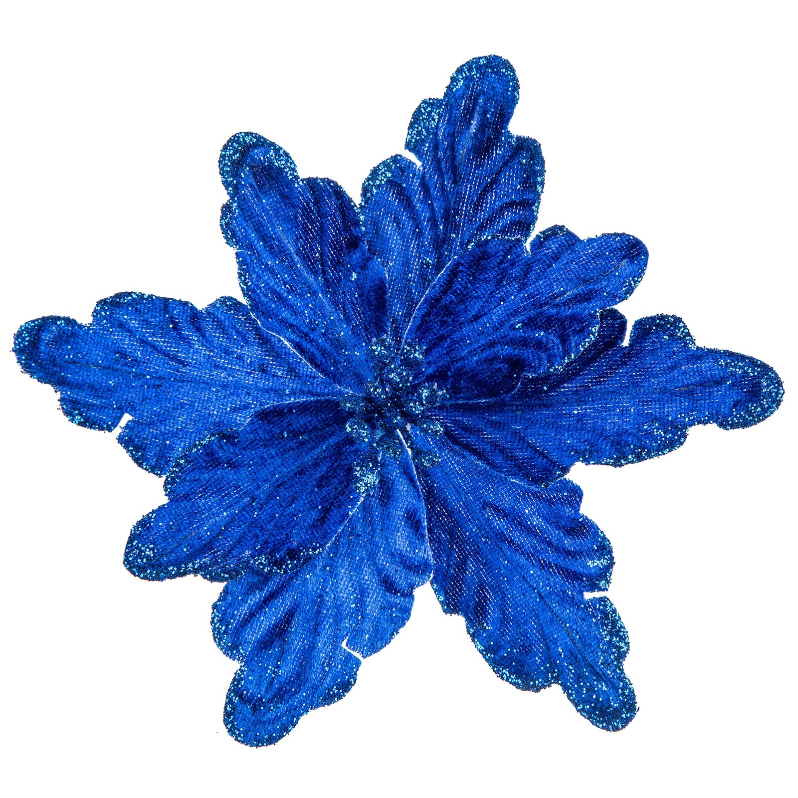7Pcs Poinsettia Flowers Picks Artificial Glitter Poinsettia Flowers with Stem…