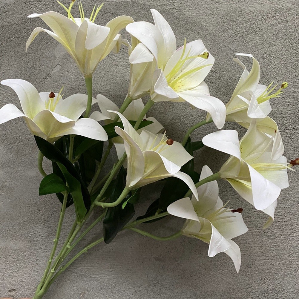 for real Touch Artificial for lily Flowers for Wedding Decor Photography 59cm