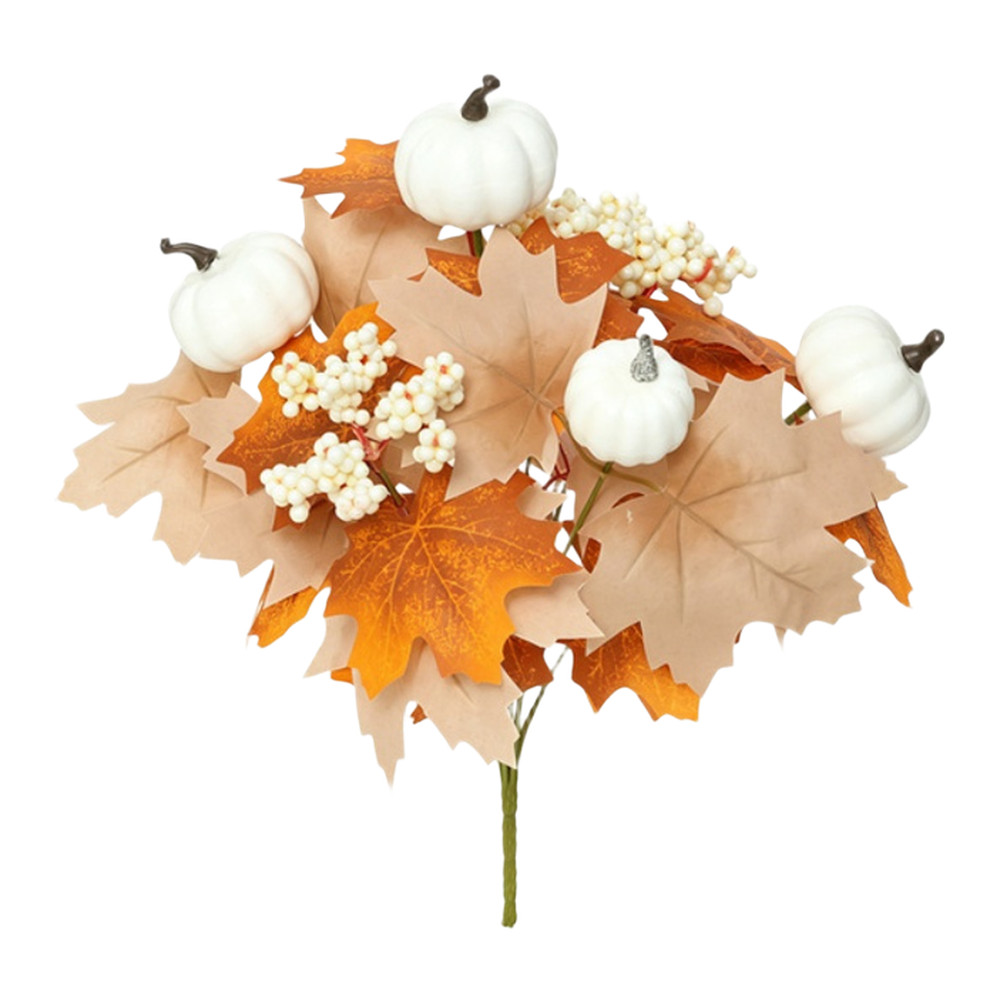 Silk Floral For Bouquet with Matte Pink Pumpkin Fade Resistant Materials