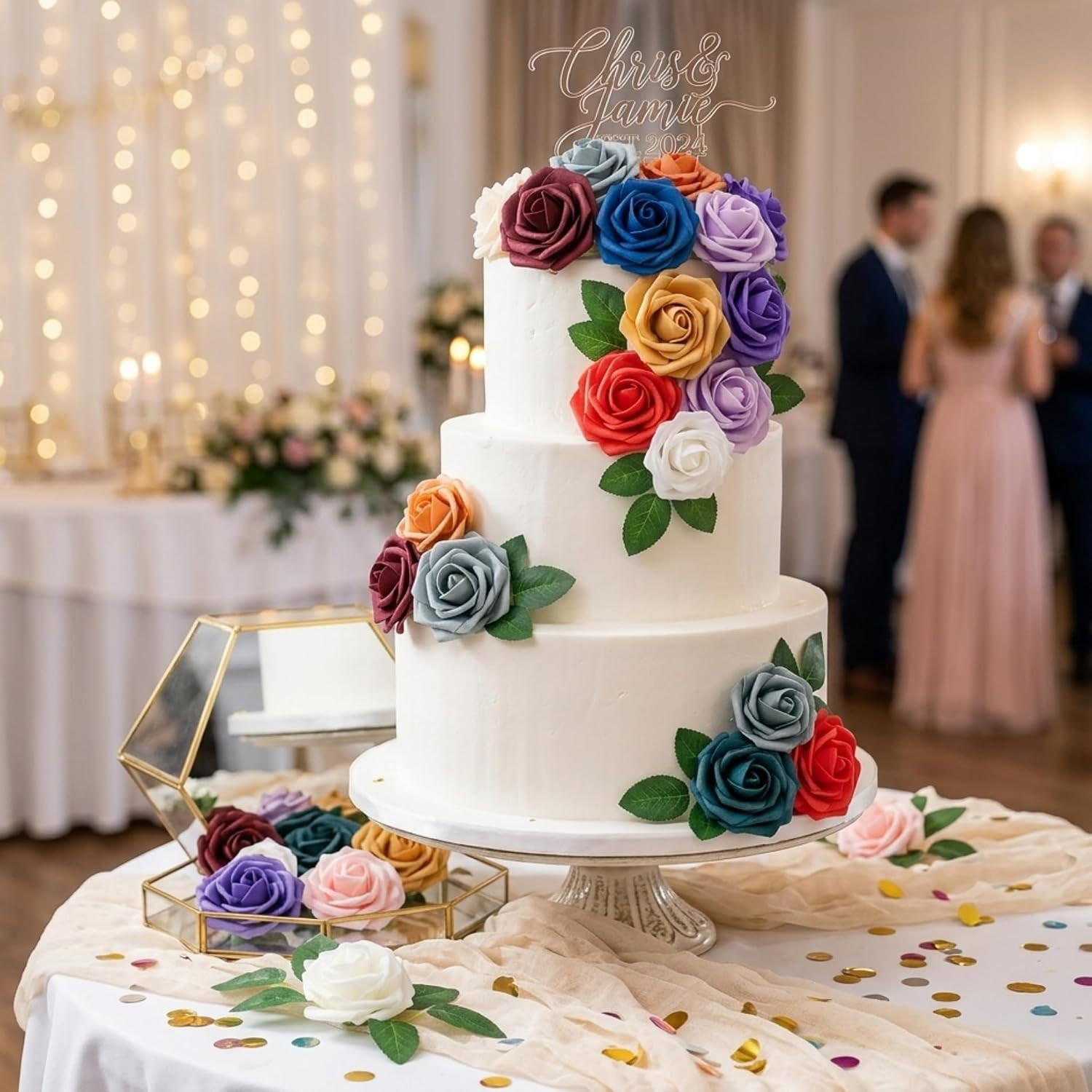 Artificial Flowers 25pcs Foam Fake Roses with Stems for DIY Wedding Bouquets …